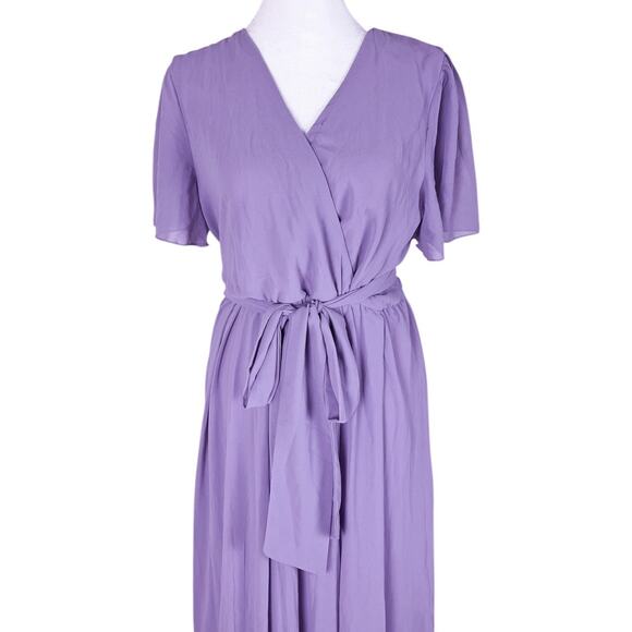 Jessakae Eloise Lilac Purple Belted Maxi Dress Bridesmaid Size Large NWT *Read* - Picture 7 of 11